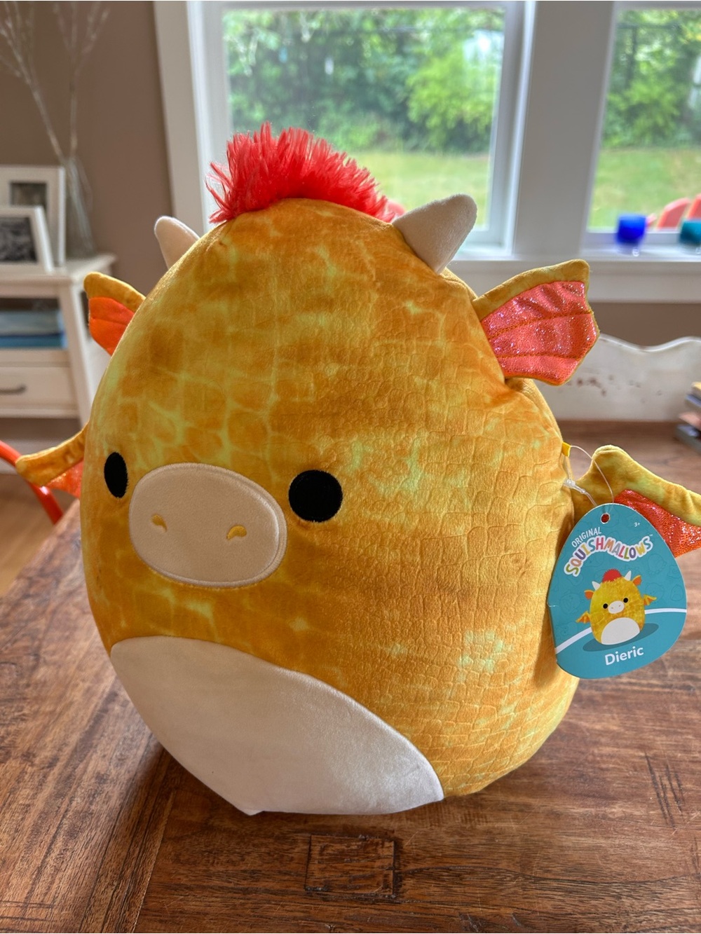 Squishmallows Dieric Yellow Orange Dragon Plush
